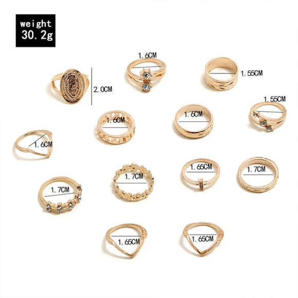 🍒 LAST 13 Pcs Ring Set - Picture 5 of 8